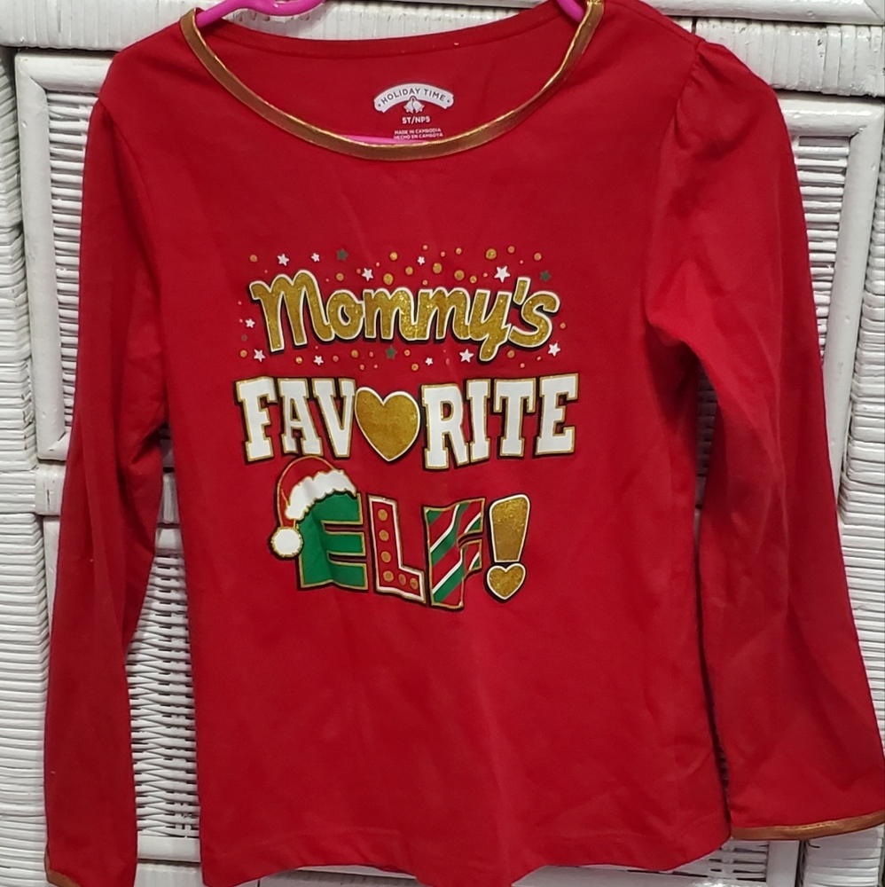 Christmas Top Girls Size 5